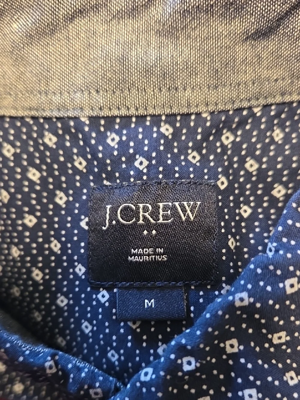 J.Crew Men's Navy Short-Sleeve Button-Down Shirt
